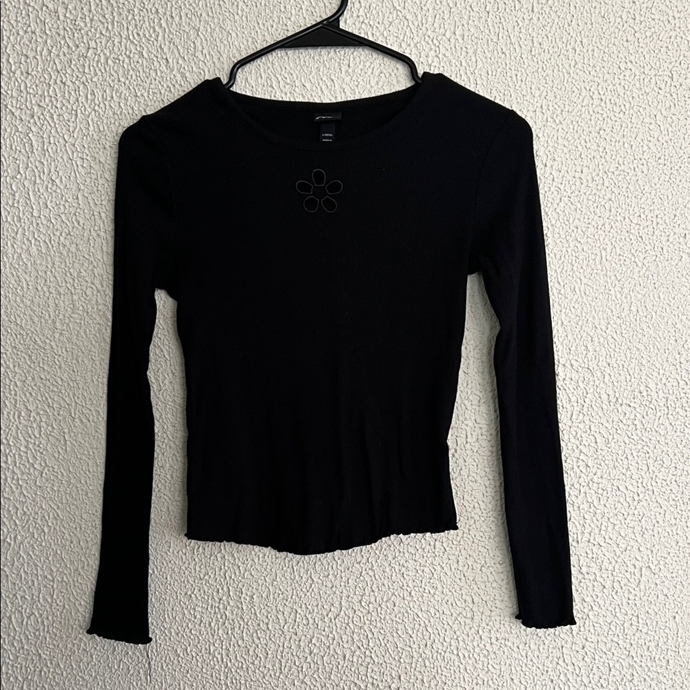 Art Class Brand Cropped Cut Out Long Sleeve Tee